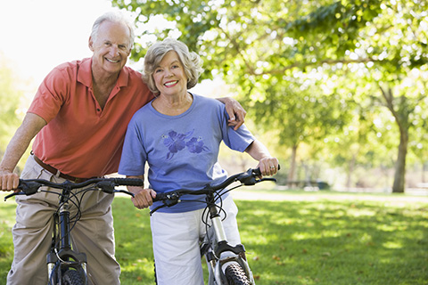 senior couple enjoys life insurance coverage options